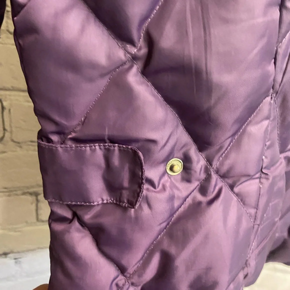 EDDIE BAUER Premium Goose Down Puffer Quilted Jacket Coat Women’s‎ Purple XS Y2K - Picture 11 of 11